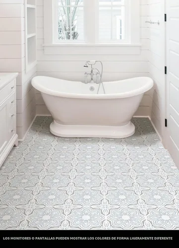 Vista 3 de FloorPops Azulejos de Suelo Azul Morris Peel & Stick, FP3827