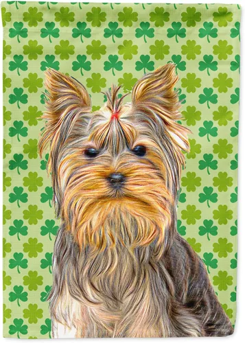 Vista 292 de Caroline's Treasures SS4442GF Affenpinscher Bandera de jardín con retrato de trébol del día de San Patricio para buzón, bandera decorativa
