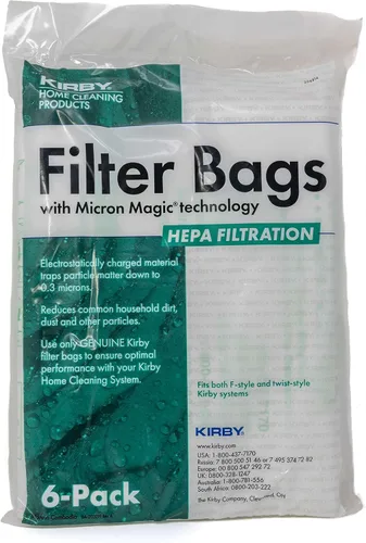 Vista 10 de Kirby 204814 Bolsas de Filtro HEPA Micron Magic Plus, 6, Bolsas de Aspiradora Blancas