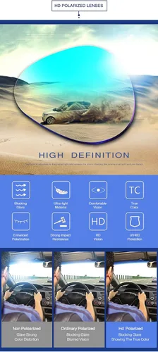 Vista 6 de PUKCLAR Gafas de sol deportivas polarizadas para hombres y mujeres, gafas de sol de conducción, ciclismo, correr, pesca, golf, montura irrompible