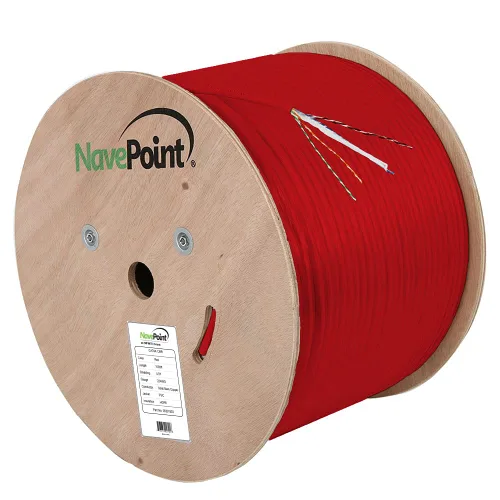 Vista 7 de NavePoint Cable Ethernet CAT6A, UTP, clasificación CMR, negro, 1000 pies