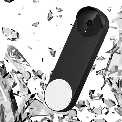 Vista 7 de Funda de silicona compatible con Google Nest Doorbell (batería), impermeable, protector de cámara, accesorios para timbre de puerta Google Nest