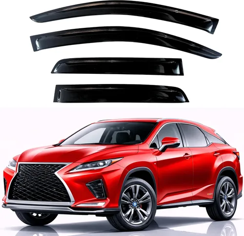 Vista 415 de KPY Moldura deflectora de viento con protección contra la lluvia compatible con Mazda CX-3 2016-2021 (CX3), 4 unidades, para ventana lateral