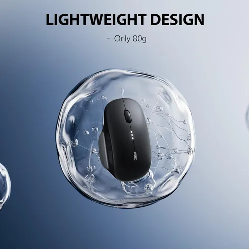 Vista 9 de INPHIC Ratón inalámbrico M1 II Bluetooth, 2.82 oz Tri-Mode (Bluetooth 5.0/4.0+USB), nivel de batería visible, carga tipo C, para Negro