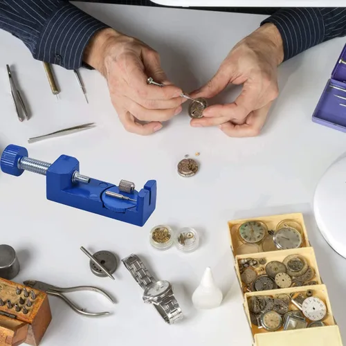 Vista 7 de Urtop Kit de extracción de correas de reloj, herramienta de reparación de extracción de correa de reloj con 12 pines adicionales para quitar