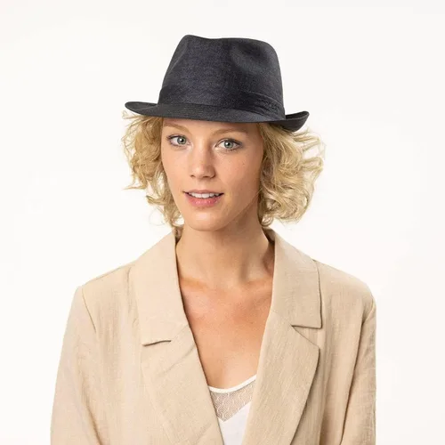 Vista 2 de Stetson Geneva Linen Trilby mujereshombres Fabricado en Italia