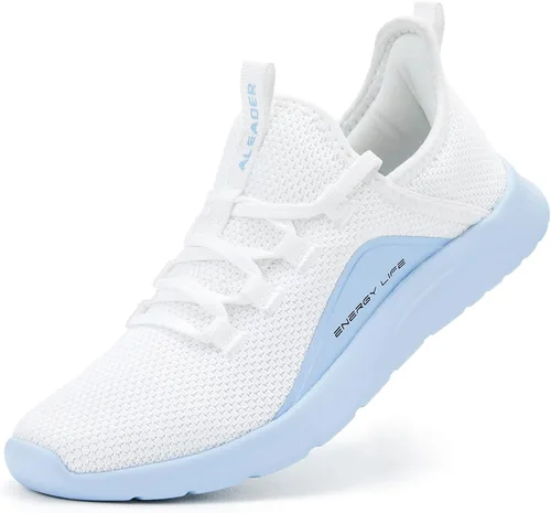 Vista 7 de ALEADER Energycloud - Tenis ligeros de mujer para caminar y correr Todo negro