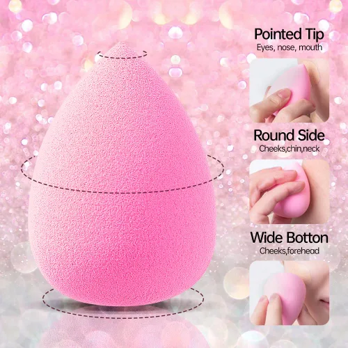 Vista 3 de AJOKE Juego de esponjas de maquillaje perfectas para líquidos, esponjas de maquillaje de belleza multicolores, 10 piezas