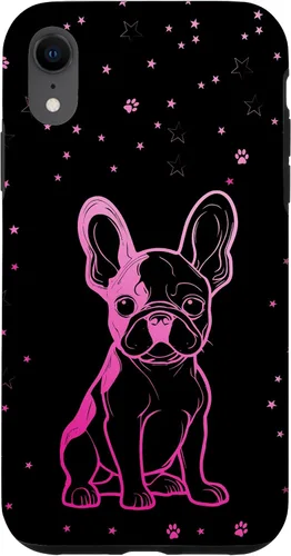 Vista 25 de Funda para iPhone 16 Bulldog francés con patrones abstractos para amantes de los perros