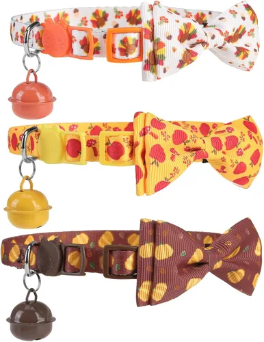 Vista 24 de PUPTECK Airtag - Collar de gato ajustable con campanas, collar de gatito ajustable para niñas y niños pequeños, cachorro, conejito, bonito accesorio