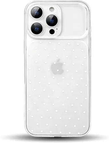 Vista 19 de NITITOP Funda para iPhone 17, diseño de lunares transparentes, color negro