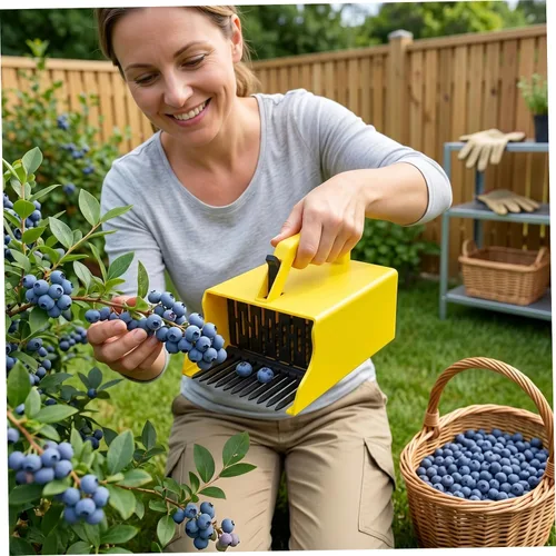 Vista 2 de Blueberry Picker, Efficient Comb Berry Picker Tool Blueberry Rake with Ergonomic Comfort Grip Handle for Garden Harvesting Berry rake