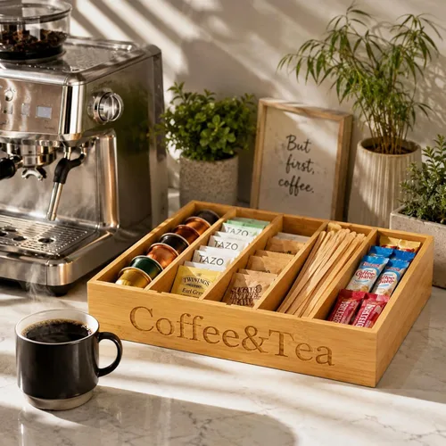 Vista 5 de MinBoo Soporte de Bambú para Cápsulas K para Cajón o Encimera, Soporte para Cápsulas de Café, Almacenamiento de 25-36 Cápsulas K, Organizador