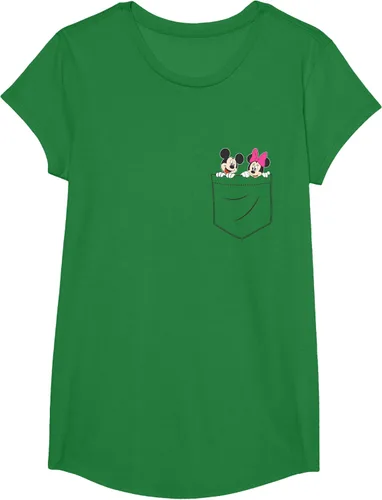 Vista 38 de Disney Mickey & Minnie Mouse - Camiseta de bolsillo pequeño para pareja