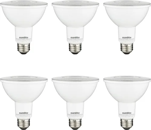 Vista 10 de Sunlite Bombilla LED PAR30 empotrable de cuello largo, 9 W, (ecualizador de 75 W), 850 lm, base E26 media, regulable, certificación ETL, ángulo