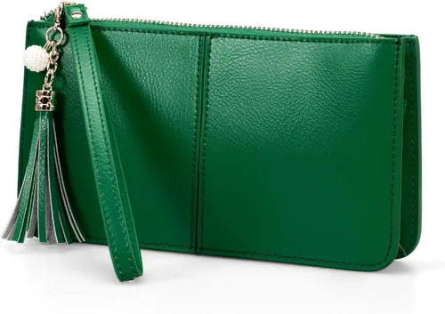Vista 20 de befen Clutch de Muñeca de Cuero Genuino para Mujeres Ultra-Delgado Portador de Tarjetas de Crédito para Damas Cartera Monedero con Protección RFID