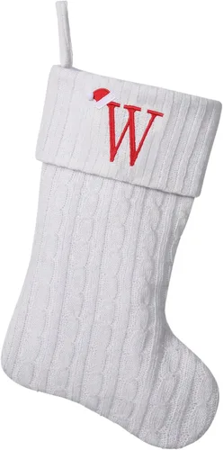 Vista 78 de Medias de Navidad personalizadas de 19 pulgadas con iniciales bordadas, medias de Navidad de punto negro para decoraciones de vacaciones familiares