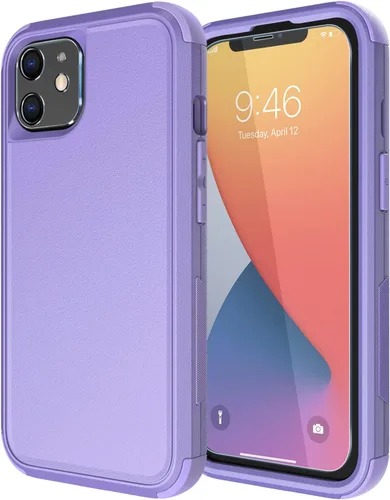 Vista 8 de Diverbox Funda para iPhone 11 [A prueba de golpes] [A prueba de caídas] [Protector de pantalla de vidrio templado], Funda de teléfono de Protección