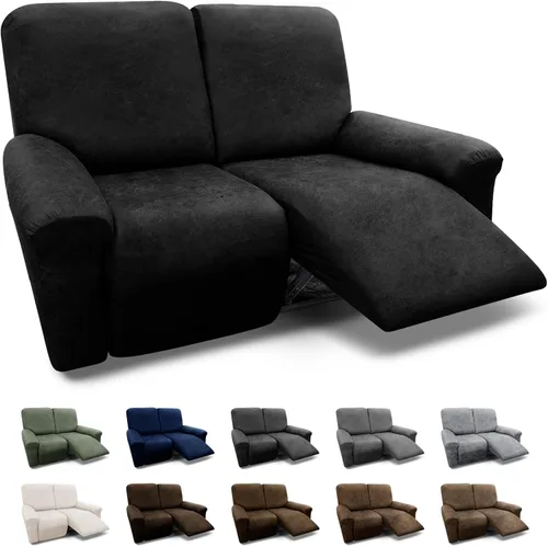 Vista 31 de Fundas para Sillón de 2 Piezas con Cojín en T, Fundas de Aspecto de Cuero para Sofá, Fundas para Sillas, Protector de Muebles Elástico, Funda