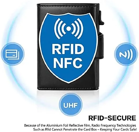 Vista 4 de Billetera de aluminio RFID con soporte para dinero y monedas