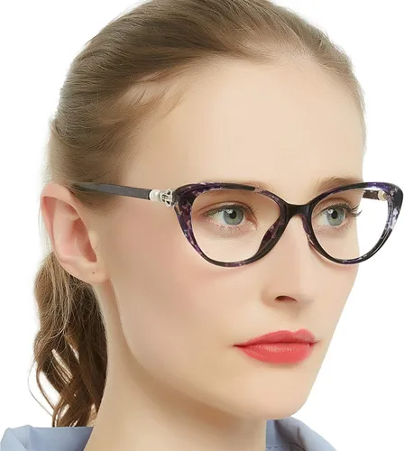 Vista 9 de MARE AZZURO Gafas de lectura progresivas multifocales con bloqueo de luz azul para mujer Cateye
