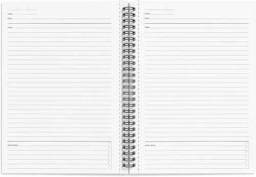 Vista 5 de TRU RED Cuaderno de reuniones de tapa suave media, negro, paquete de 3