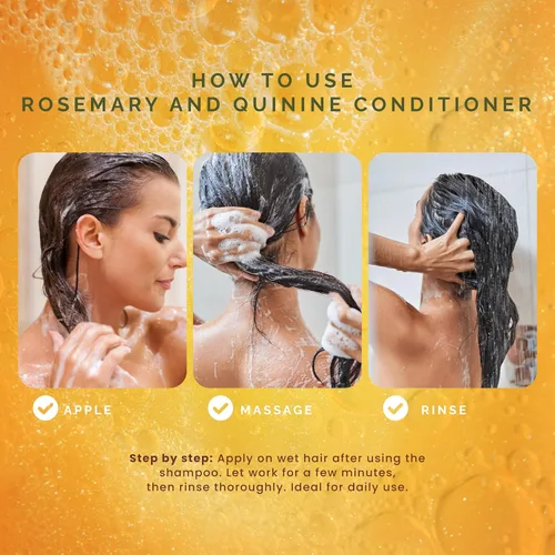 Vista 6 de Pili Natural Acondicionador Romero y Quinina - Romero y Quina Balsamo - Fortalece los folículos pilosos, previene la caída del cabello y ayuda a