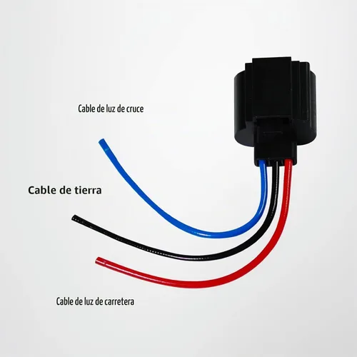 Vista 4 de 9008 H13 hembra enchufe adaptador de arnés de cable conector para faros H13LL lámparas bombillas (2 unids/paquete)