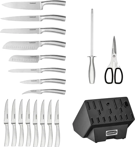 Vista 4 de Cuisinart C77SS-19P Normandy - Bloque de cubiertos (19 piezas, acero inoxidable, fresno negro)