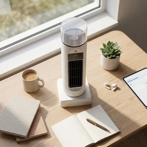 Vista 4 de USB Bladeless Tower Fan for Bedroom Office, 13.58 Inch