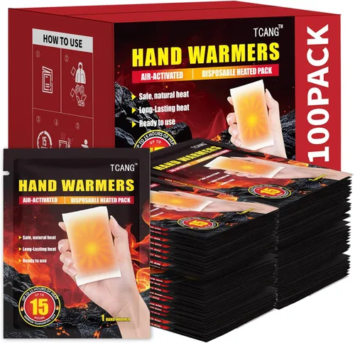 Vista 10 de Hand Warmers Disposable - Up to 15 Hours of Heat - 10/50/100/200 Pack Super Long Lasting Air Activated Warmers, All Natural, Portable for Body