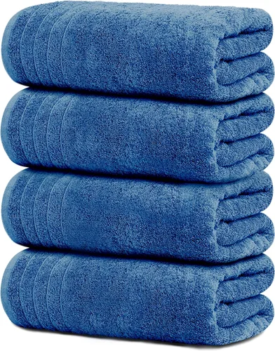Vista 12 de Tens Towels Paquete de 4 toallas de baño extra grandes de 30 x 60 pulgadas, 100% algodón, más grandes y ligeras, más rápidas de secar, súper suaves