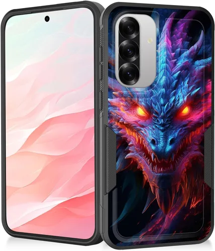 Vista 13 de Funda para Galaxy A14 5G, resistente de doble capa híbrida de policarbonato duro, goma suave, a prueba de golpes, funda protectora resistente