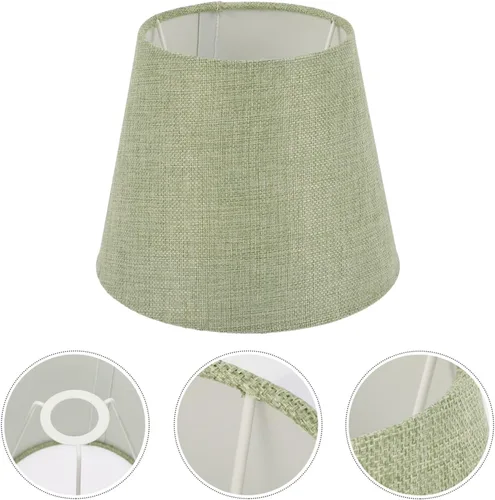 Vista 3 de Barril de repuesto en luz cónica, pantallas de lámpara decorativa de oficina Cm sombra: colgante dormitorio verde habitación clip de lino pantalla