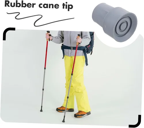 Vista 7 de BESPORTBLE Puntas de goma para bastones y bastones de trekking, patas de repuesto antideslizantes para bastones de fácil instalación, diseño