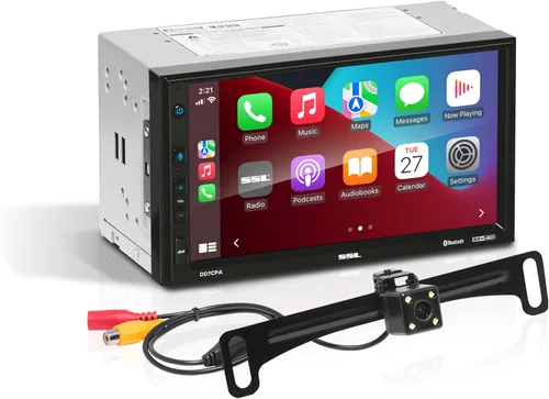 Vista 7 de Sound Storm Laboratories DDCP62 Estéreo para automóvil - Apple CarPlay, doble Din, pantalla táctil capacitiva de 6.2 pulgadas, Bluetooth, sin