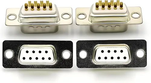 Vista 4 de 20 conectores de soldadura serie DB9 RS232 D-sub hembra