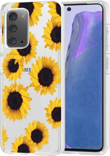 Vista 4 de Funda para Galaxy Note 20, Samsung Note 20 para niñas y mujeres, a prueba de golpes, transparente, suave, flexible, TPU delgada, funda protectora