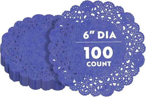 Vista 90 de Restaurantware Pastry Tek Blondas de Encaje de 4 x 4 Pulgadas 100 Vajilla Decorativa - Blondas de Mesa Desechables Redondas de Papel Negro