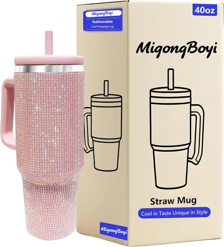 Vista 27 de Botella de agua aislada de 40 onzas, vaso de acero inoxidable 1 taza de agua reutilizable de acero inoxidable de doble pared sin BPA