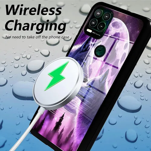 Vista 240 de Funda para Motorola Moto G Stylus 5G 2021 de vidrio templado, funda negra con diseño de mujer negra africana para mujeres y hombres, antiarañazos, a