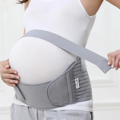 Vista 17 de NeoTech Care Cinturón de maternidad para embarazo, soporte para espalda, abdomen, cintura, pelvis (talla L, color marfil)
