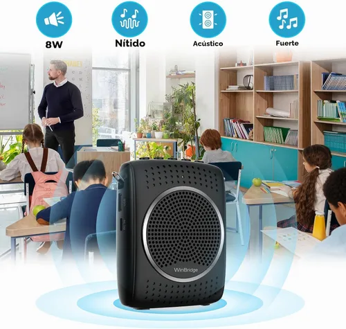 Vista 4 de Juego de micrófono y altavoz de amplificador de voz ultra portátil S309