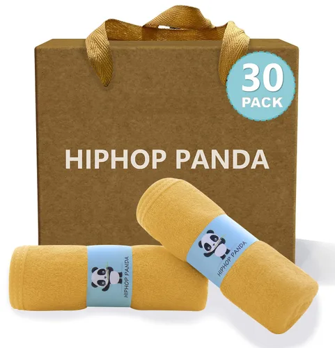 Vista 18 de HIPHOP PANDA Toallitas para bebé, rayón hecho de bambú - 2 capas ultra suaves y absorbentes, toallita facial de baño para recién nacidos - toallitas