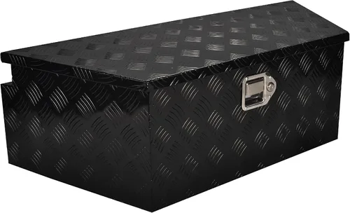 Vista 14 de Caja de herramientas de aluminio de 29 pulgadas para remolque de utilidad, caja de herramientas con lengüeta ancha para remolque de utilidad