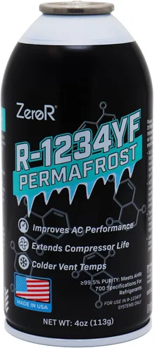 Vista 2 de ZeroR® Permafrost para sistemas de CA R1234YF Potenciador de rendimiento 2 latas + medidor de grifo HD de 24 pulgadas