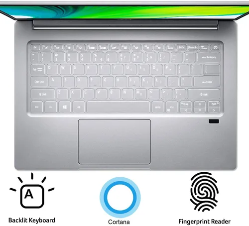 Vista 4 de acer Portátil Swift 3 2022 delgado y ligero para negocios, pantalla FHD IPS de 14 pulgadas, Intel Core Evo i7-1165G7 hasta 4.7 Ghz, 8 GB RAM 512 GB