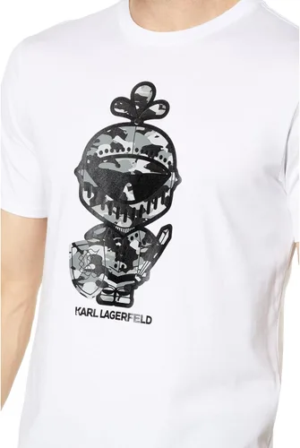 Vista 3 de Karl Lagerfeld Paris Karl Camo Armour Camiseta Blanco SM, Blanco