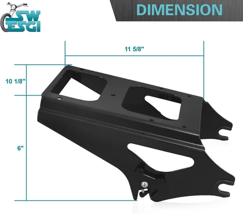 Vista 6 de Estante de montaje desmontable para maletero doble para 2009-2013, compatible con Harley Davidson Touring Street Glide Road King Road Glide Electra