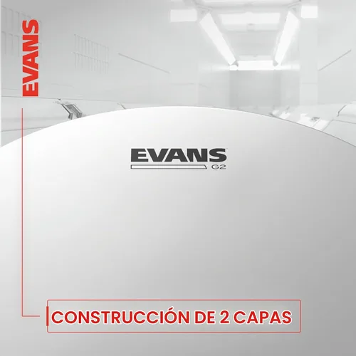 Vista 4 de Evans G2 parche de batería transparente, 10 pulgadas